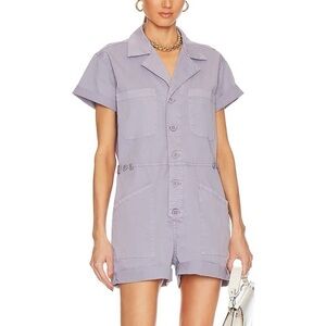 Pistola Light Purple Button-Up Romper